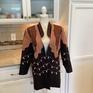 Victor Camarena Vintage Jacket Western Boho Black Size Small Mexico